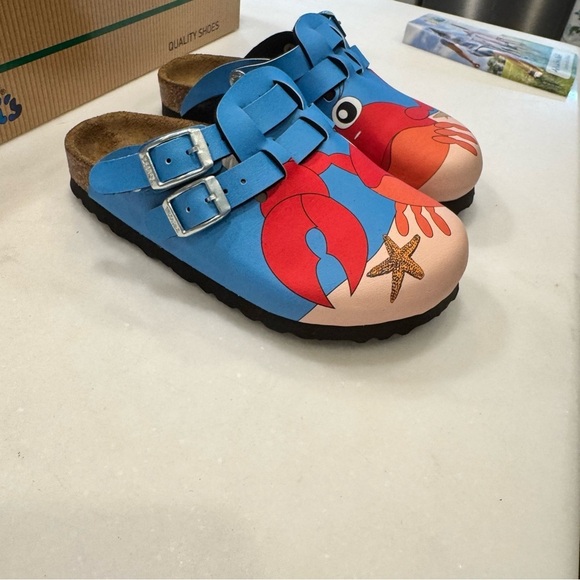Birkenstock Birki’s Unisex Kids Kay Clogs Colorful Crab NEW Size US 11 EU 29 - Picture 5 of 11